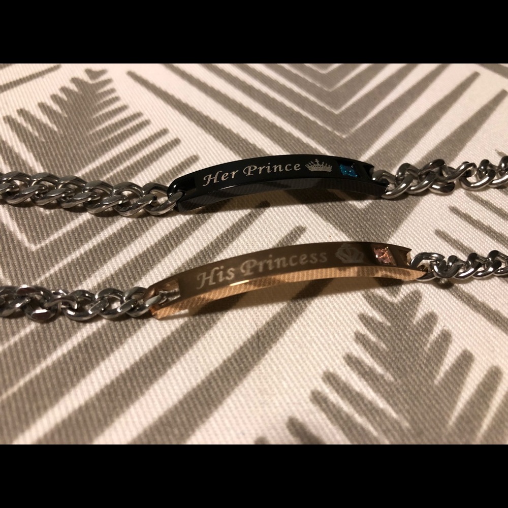 Couples Bracelets- His Princess, Her Prince